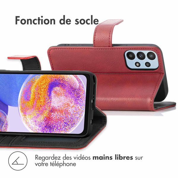 imoshion Étui de téléphone portefeuille Luxe Samsung Galaxy A23 (5G) - Rouge