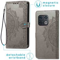 imoshion Etui de téléphone portefeuille Mandala OnePlus 10 Pro - Gris