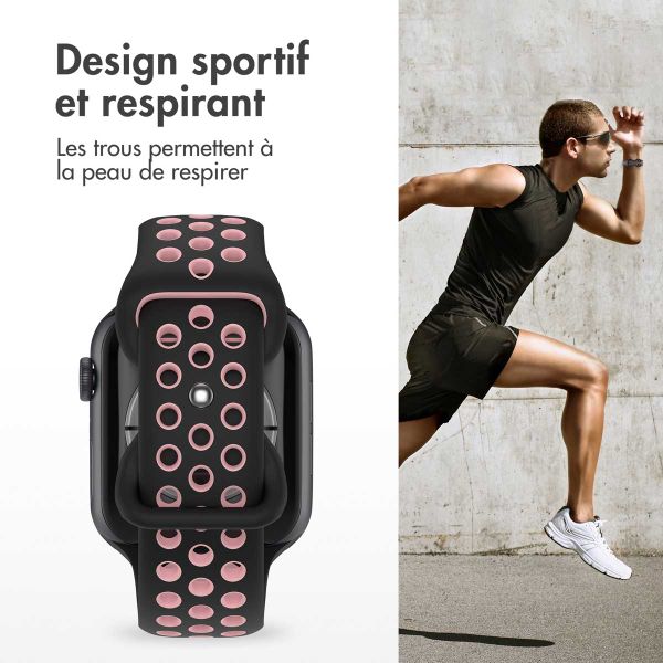 imoshion Bracelet sport⁺ Apple Watch Series 1 á 11 / SE / Ultra (44/45/46/49 mm) - Taille M/L - Black Pink