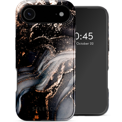 Selencia Coque arrière Vivid avec MagSafe Apple iPhone Air - Chic Marble Black