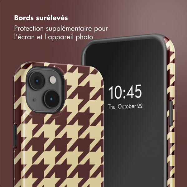 Selencia Coque arrière Vivid avec MagSafe Apple iPhone 14 - Pied-de-Poule