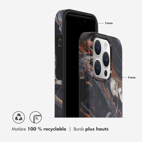 Selencia Aurora Coque Fashion Apple iPhone 15 Pro - Onyx Black Marble