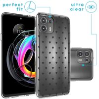 imoshion Coque Design Motorola Edge 20 Lite - Cœurs - Noir