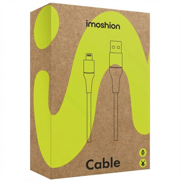 imoshion ﻿Câble Lightning vers USB - Non MFi - Textile tressé - 1 mètre - Blanc
