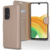 Accezz Étui de téléphone portefeuille Wallet Samsung Galaxy A33 - Dorée