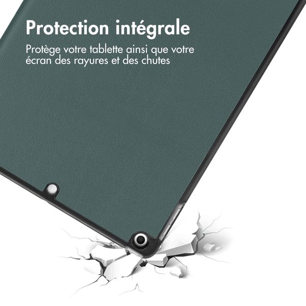 imoshion Coque tablette Trifold Apple iPad 9 (2021) 10.2 pouces / iPad 8 (2020) 10.2 pouces / iPad 7 (2019) 10.2 pouces - Vert foncé