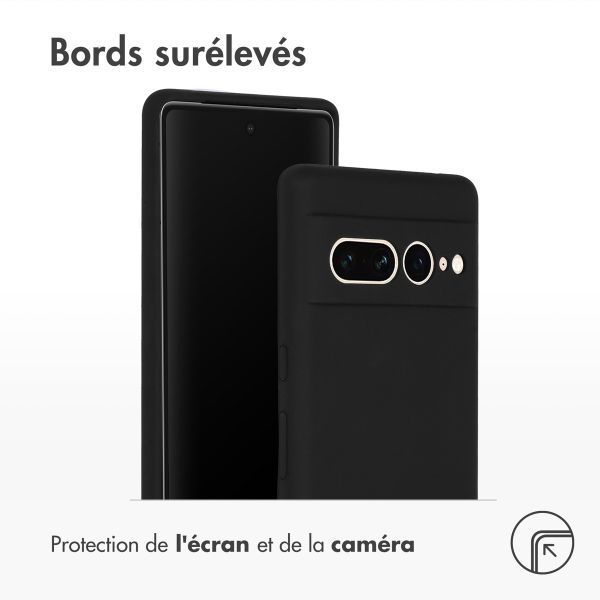 Accezz Coque Liquid Silicone Google Pixel 7 Pro - Noir