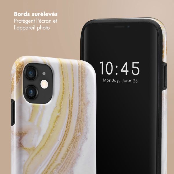 Selencia Coque arrière Vivid Tough iPhone 11 - Chic Marble Gold