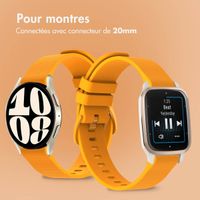 imoshion Bracelet sport en silicone avec boucle - Connexion universelle 20 mm - Orange