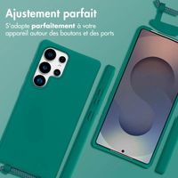 imoshion Coque arrière Color avec cordon amovible et MagSafe Samsung Galaxy S25 Ultra - Vert foncé