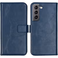 Selencia Étui portefeuille en cuir véritable Samsung Galaxy S22 - Bleu