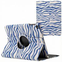 imoshion Coque tablette Design rotatif à 360° Apple iPad 6 (2018) 9.7 pouces / iPad 5 (2017) 9.7 pouces - White Blue Stripes