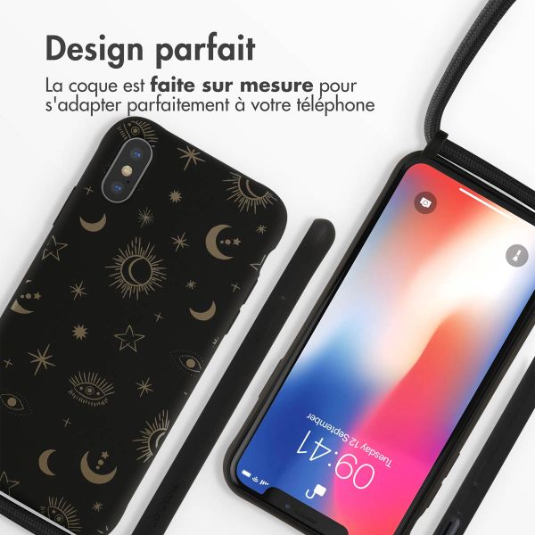 imoshion Coque design en silicone avec cordon iPhone X / Xs - Sky Black