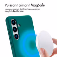 imoshion Coque arrière Color avec cordon amovible et MagSafe Samsung Galaxy S24 / S25 - Vert foncé