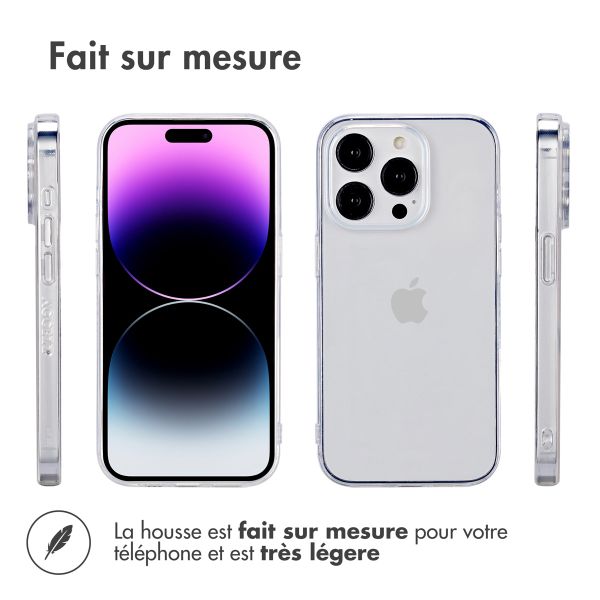 Accezz Coque Clear 100% recyclée Apple iPhone 14 Pro - Transparent