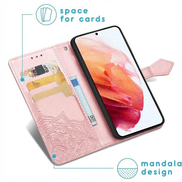 imoshion Etui de télephone Mandala Samsung Galaxy S21 FE - Rose Doré