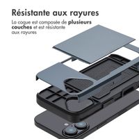 imoshion Coque arrière avec porte-cartes iPhone 16 - Bleu foncé