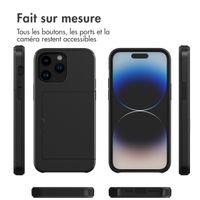 imoshion Coque arrière avec porte-cartes iPhone 14 Pro Max - Noir