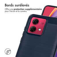 imoshion Coque Brushed Motorola Moto G84 - Bleu foncé