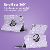 imoshion Coque tablette Design rotatif à 360° Apple iPad 6 (2018) 9.7 pouces / iPad 5 (2017) 9.7 pouces / Air 2 (2014)/Air 1 (2013) - Lavender Flowers