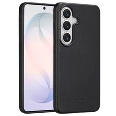 Accezz Coque arrière en cuir avec MagSafe Samsung Galaxy S26 - Onyx Black