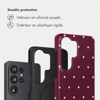 Selencia Coque arrière Vivid Samsung Galaxy S26 Ultra - Happy Dots Burgundy
