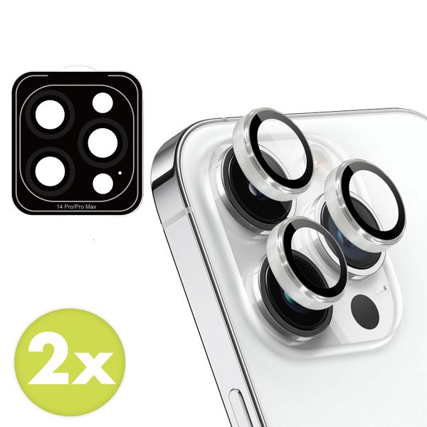 imoshion ﻿Lot de 2 protections d'objectif de caméra Apple iPhone 14 Pro / 14 Pro Max - Argent