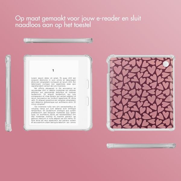 imoshion Coque Design Clear Kobo Libra Colour - Hearty Blush