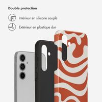 Selencia Coque arrière Vivid Tough Samsung Galaxy A55 - Dream Swirl Orange