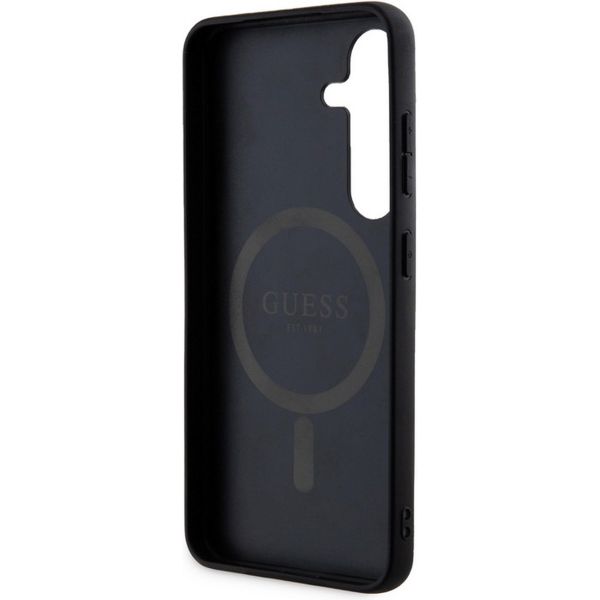 Guess Coque arrière 4G Classic Logo Magnet Samsung Galaxy S24 Plus - Noir