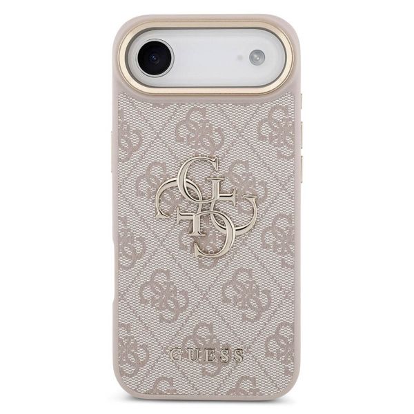 Guess Coque 4G Metal Logo Backcover Apple iPhone Air - Gold Edge - Pink