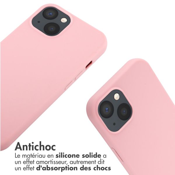 imoshion ﻿Coque en silicone avec cordon iPhone 13 - Rose