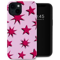 Selencia Coque arrière Vivid Tough avec MagSafe iPhone 14 - Stars Rubine Red Light Pink