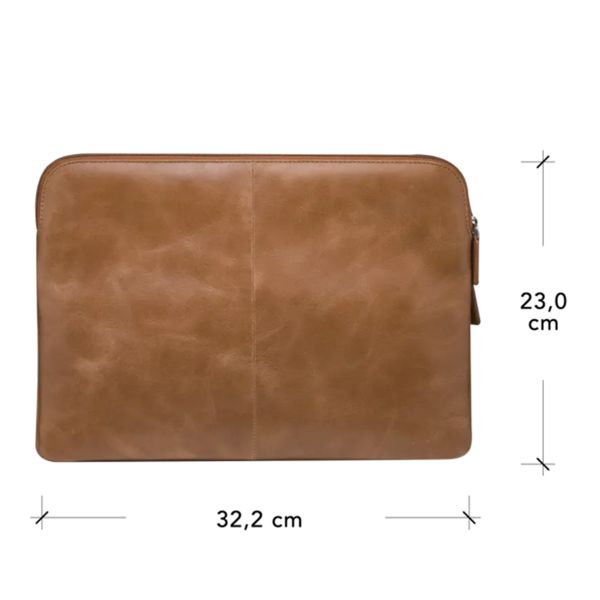 dbramante1928 Skagen Pro+ Sleeve - Pochette ordinateur 13 pouces - Cuir véritable - MacBook Pro 13 pouces / Air 13 pouces - Tan