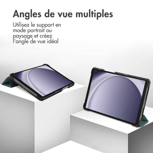 imoshion Coque tablette Trifold Samsung Galaxy Tab A11 / A9 8.7 pouces - Vert foncé
