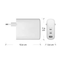 dbramante1928 re-charge | Chargeur Secteur - USB-C 140 watts + USB-C 100 watts + USB-A 18 watts - Blanc