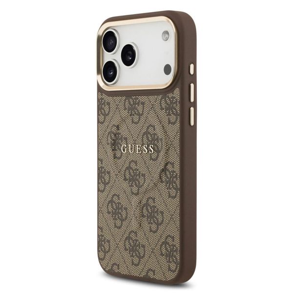 Guess Coque MagSafe Classic avec logo 4G Apple iPhone 17 Pro Max - Marron