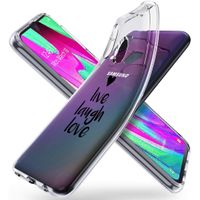 imoshion Coque Design Samsung Galaxy A40 - Live Laugh Love - Noir