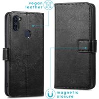 imoshion Étui de télephone portefeuille de luxe Samsung Galaxy A11 / M11 - Noir