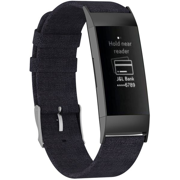 imoshion Bracelet en nylon Fitbit Charge 3 / 4 - Noir