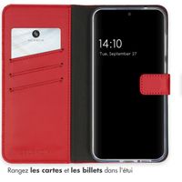 Selencia Étui portefeuille en cuir véritable Samsung Galaxy S23 FE - Rouge