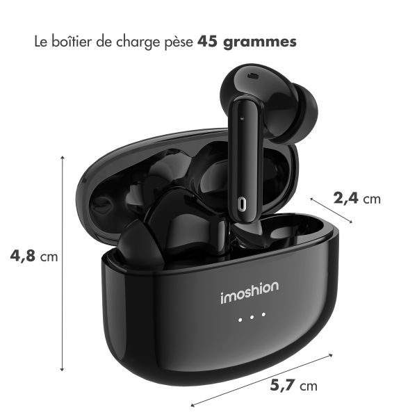 imoshion Aura Pro Écouteurs intra-auriculaires sans fil - Réduction active du bruit (ANC) - Noir