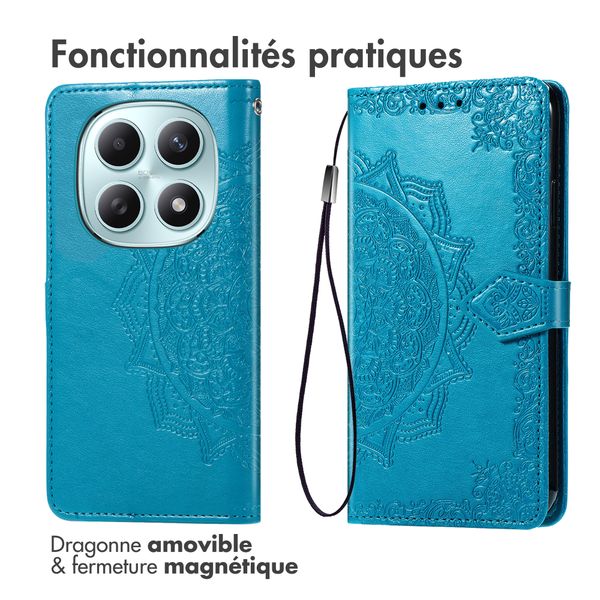 imoshion Etui de télephone Mandala Xiaomi Redmi Note 15 (5G) - Turquoise