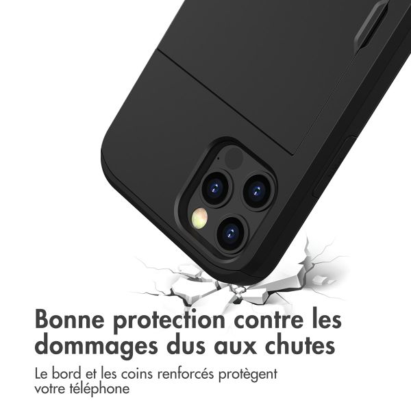 imoshion Coque arrière avec porte-cartes iPhone 12 Pro Max - Noir