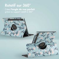 imoshion Coque tablette Design rotatif à 360° Samsung Galaxy Tab S10 Plus / Tab S9 FE Plus / Tab S9 Plus - Flowers