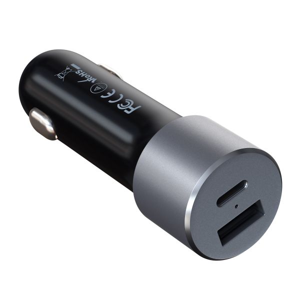 Satechi Chargeur de voiture double 72 watts | USB-A + USB-C - Gris sidéral