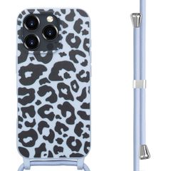 imoshion Coque design en silicone avec cordon Apple iPhone 16 Pro - Animal Lila