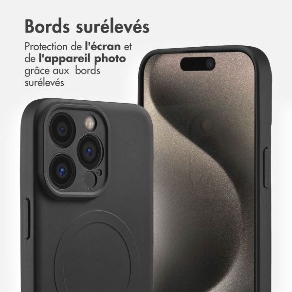 imoshion Coque Couleur avec MagSafe Apple iPhone 15 Pro Max - Noir