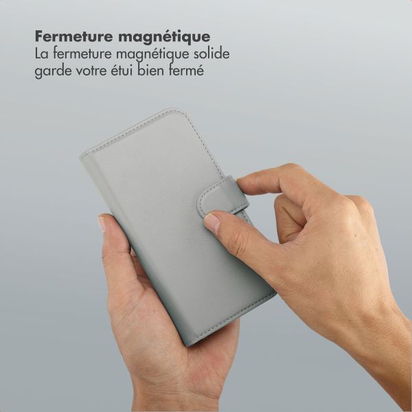 Selencia Étui portefeuille amovible Olyn avec MagSafe Samsung Galaxy S23 - Gris