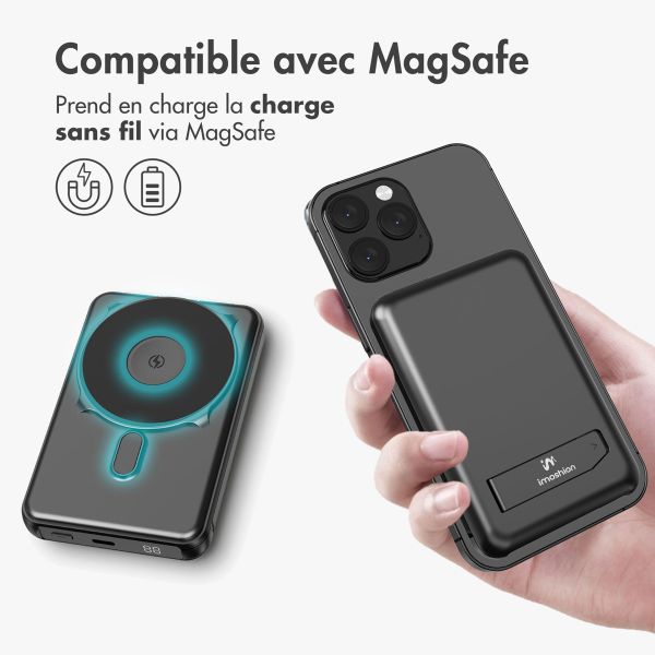 imoshion Powerbank 4-en-1 MagSafe + Support de téléphone pour voiture MagSafe Accezz + Câble USB-C vers USB-C Accezz + Chargeur mural ultra rapide Accezz - Kit de démarrage iPhone série 15 / iPhone série 16